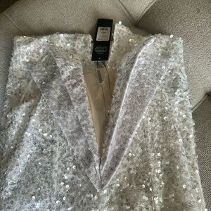 Sequin Embellished White Dress